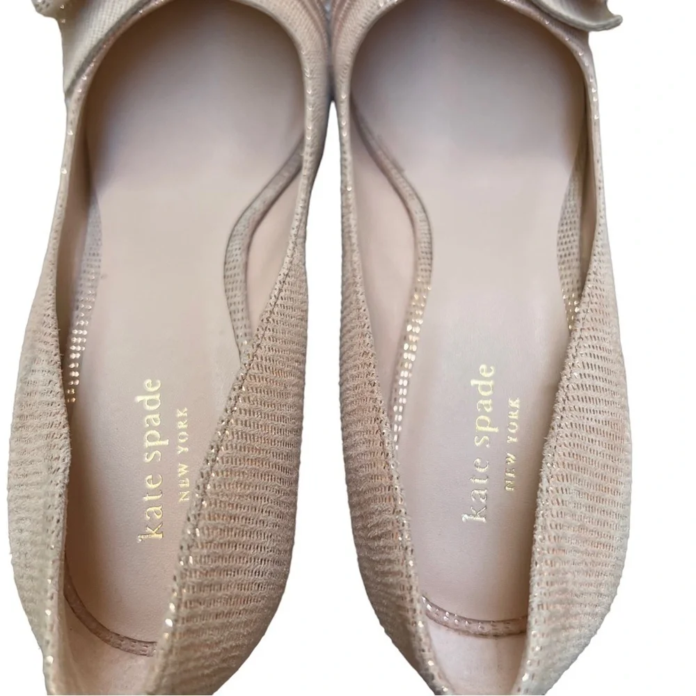 Kate Spade Alessia Pumps in Blush 10 like new heels Appliqué office neutral